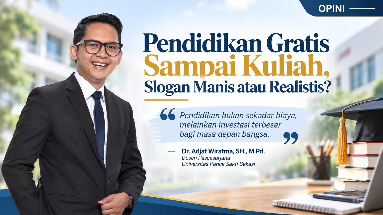Pendidikan Gratis Sampai Kuliah, Slogan Manis atau Realistis?